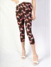 Flamingo Print Stretch Capri